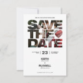 Invitation Enregistrer la date Photo Overlay QR Mariage Websi (Devant)