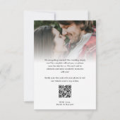 Invitation Enregistrer la date Photo Overlay QR Mariage Websi (Dos)