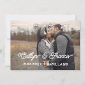 Invitation Enregistrer la date Photo Rose Grey Black Birds Di (Dos)