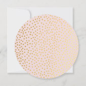 Invitation ENREGISTRER LA DATE pois or rose pâle (Dos)