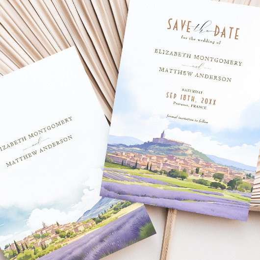 Invitation Enregistrer La Date Provence France Destination