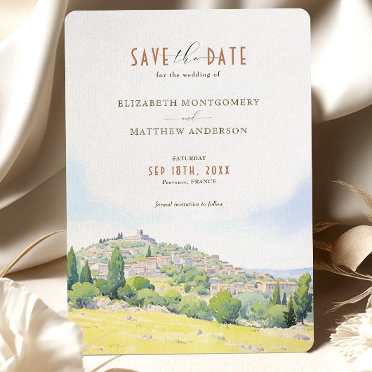 Invitation Enregistrer La Date Provence France Destination