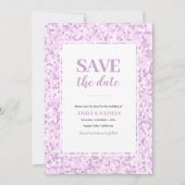 Invitation Enregistrer la date Purple Violet Mosaic Invitatio (Devant)