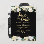 Invitation Enregistrer la date romantique en photo (Devant / Derrière)