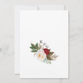 Invitation Enregistrer La Date Romantique Floral Mariage (Dos)