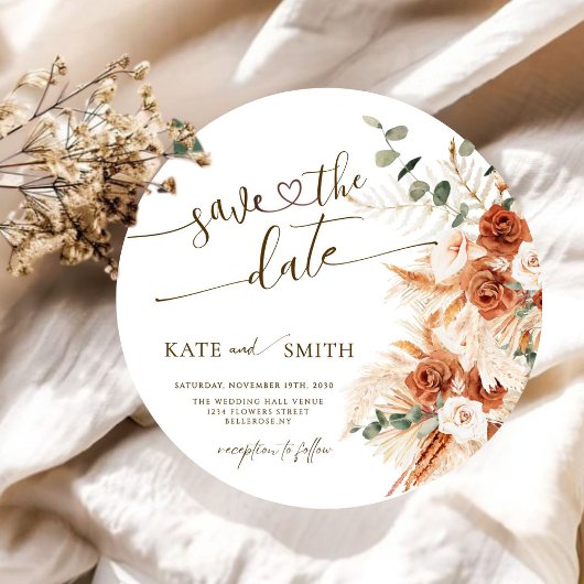 Invitation Enregistrer la date Rustic Wood Cut Card