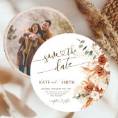 Invitation Enregistrer la date Rustic Wood Cut Card