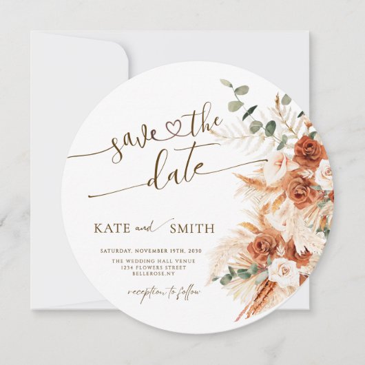 Invitation Enregistrer la date Rustic Wood Cut Card (Devant)