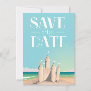 Invitation Enregistrer la date Sandcastle