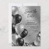 Invitation Enregistrer la date Silver 50e anniversaire (Devant)