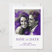 INVITATION ENREGISTRER LA DATE SIMPLE MODERNE DESIGN (Devant)