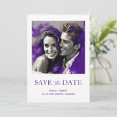 INVITATION ENREGISTRER LA DATE SIMPLE MODERNE DESIGN (Debout devant)