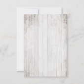 Invitation Enregistrer la date Southern Cotton Mariage campag (Dos)