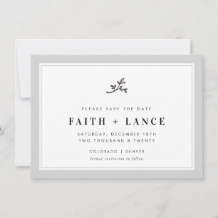 Invitation ENREGISTRER LA DATE Sprig moderne simple cool de b