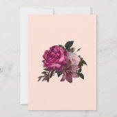 Invitation enregistrer la date String Lights Burgundy Flowers (Dos)
