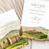 Invitation Enregistrer La Date Toscane Aquarelle Italie Desti