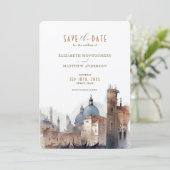 Invitation Enregistrer la date Venise Italie Basilique della  (Debout devant)