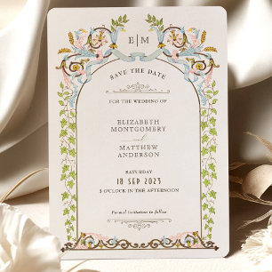 Invitation Enregistrer la date Victorian Royal Elegance Maria