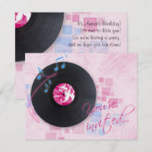 Invitation Enregistrer l'album sur l'invitation de Pink Dance (Devant / Derrière)