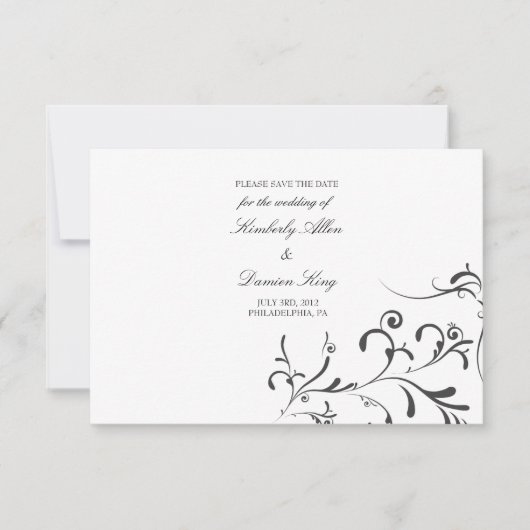 Invitation Enregistrer l'annonce de date| Flore|wb (Devant)