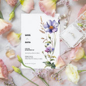 Invitation Enregistrer Le Fleur sauvage Date