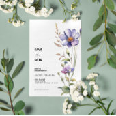 Invitation Enregistrer Le Fleur sauvage Date