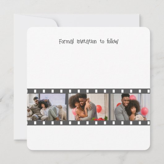 Invitation Enregistrer le Mariage Clapperboard Date Movie (Dos)