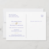 Invitation Enregistrer Le Mariage Date | Bonheur Floral & Scr (Dos)