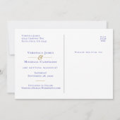 Invitation Enregistrer Le Mariage Date | Bonheur Floral & Scr (Dos)