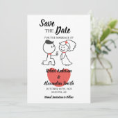 Invitation Enregistrer le Mariage de date | Couple mariage (Debout devant)