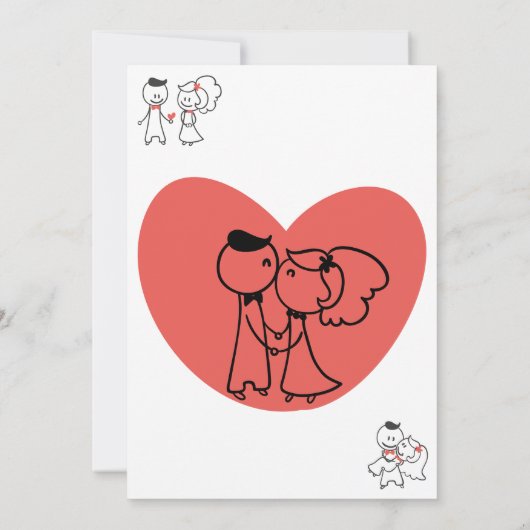 Invitation Enregistrer le Mariage de date | Couple mariage (Dos)