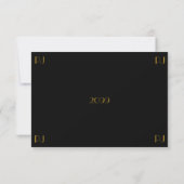 Invitation Enregistrer le Mariage de date, grand-Gatsby, noir (Dos)