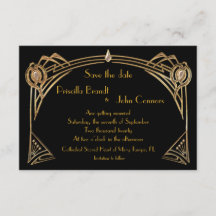 Enregistrer le Mariage de date, grand-Gatsby, noir