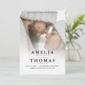 Invitation Enregistrer le Mariage photo Date (Debout devant)