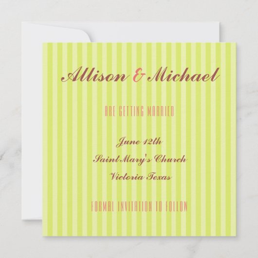 Invitation Enregistrer le Modèle d'annonce de date (Dos)