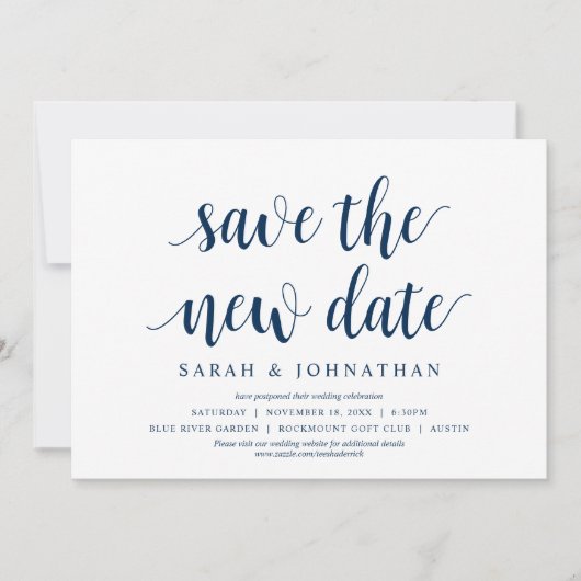 Invitation Enregistrer le nouveau Mariage de date Modifier la (Devant)