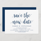 Invitation Enregistrer le nouveau Mariage de date Modifier la (Devant / Derrière)