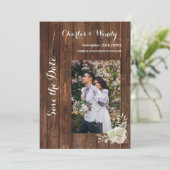 Invitation Enregistrer le pays de date Roses violets (Debout devant)