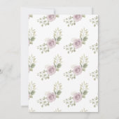 Invitation Enregistrer le pays de date Roses violets (Dos)