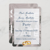 Invitation Enregistrer le plan Prop de date (Devant / Derrière)