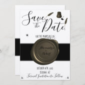 Invitation Enregistrer le stylo Mariage date et l'Inkwell (Devant / Derrière)