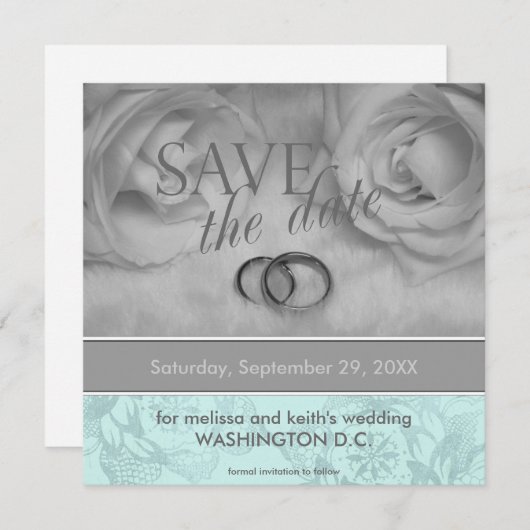 Invitation Enregistrer les annonces de date (Devant / Derrière)