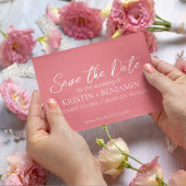 Invitation Enregistrer les annonces de date (rose)