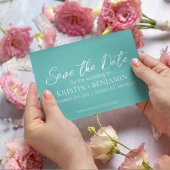 Invitation Enregistrer les annonces de date (Turquoise)