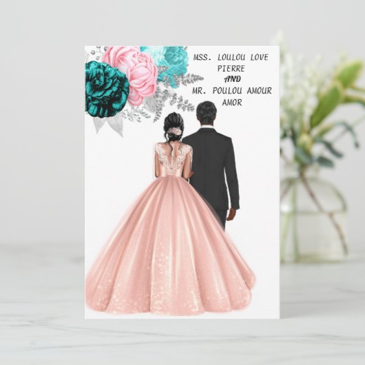 Invitation Enregistrer l'invitation de date (Debout devant)