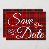 Invitation Enregistrer notre date Nouvelles mauvaises Weds Wh (Devant / Derrière)