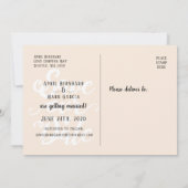 Invitation Enregistrer notre Mariage de date | Photo sur cart (Dos)