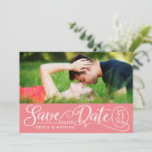 Invitation Enregistrer NOTRE Mariage de date | Script élégant (Debout devant)