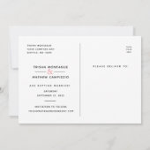 Invitation Enregistrer NOTRE Mariage de date | Script élégant (Dos)