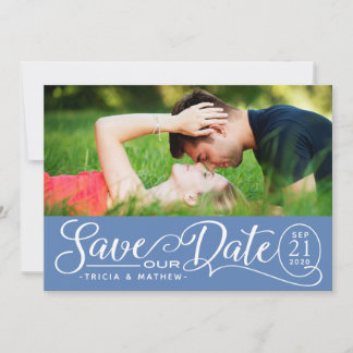 Invitation Enregistrer NOTRE Mariage de date | Script élégant